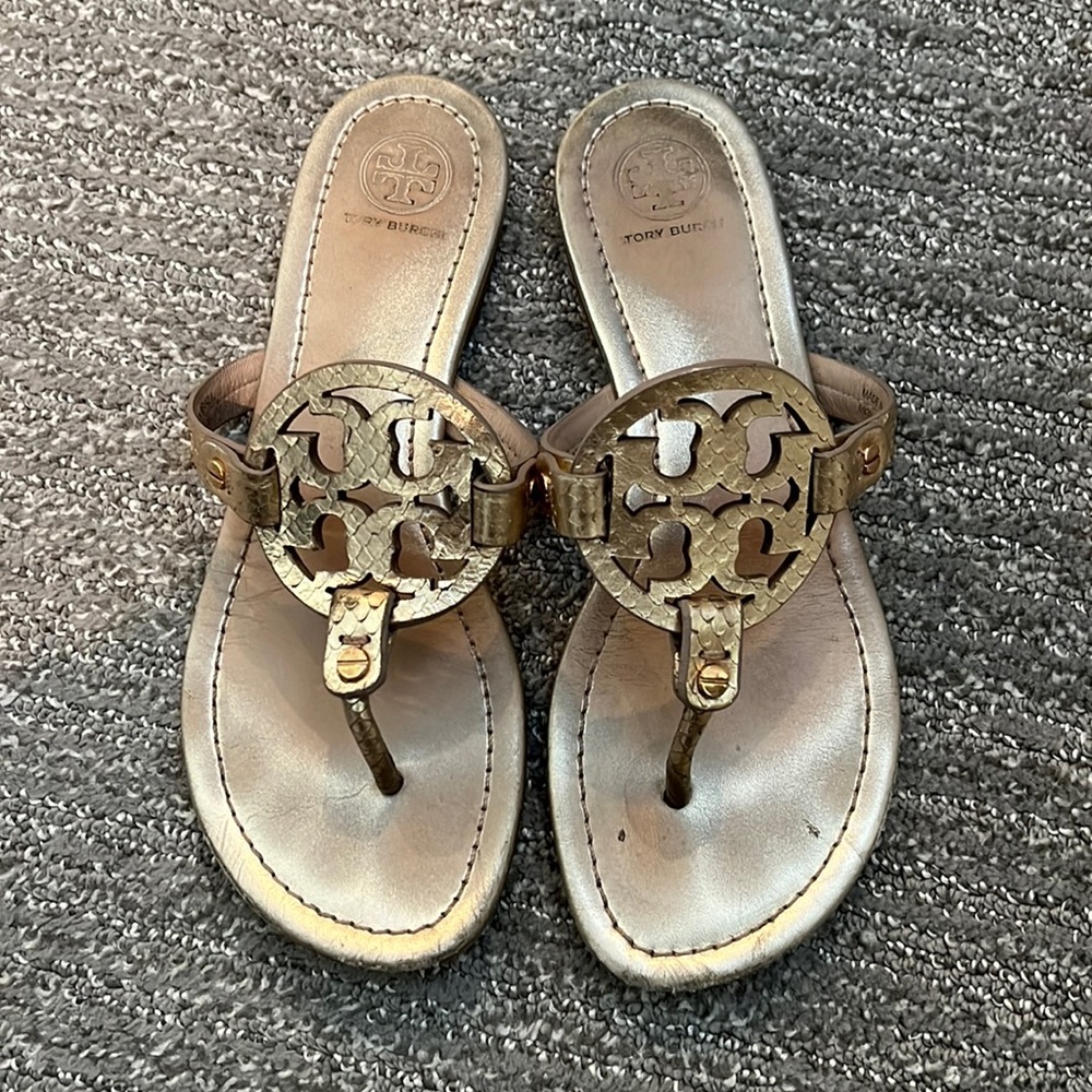 Tory Burch Metallic Gold Miller Sandal